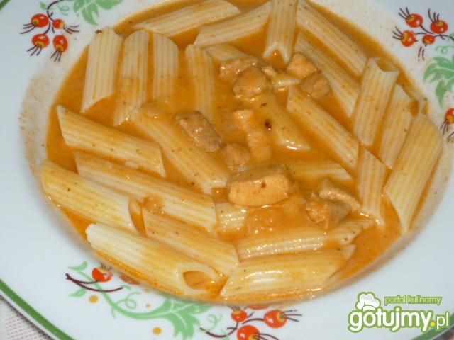 Makaron penne z sosem Makaron penne z sosem