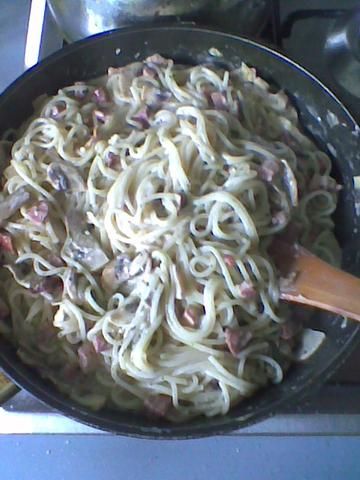 Makaron - spaghetti a'la Carbonara Makaron - spaghetti a'la Carbonara