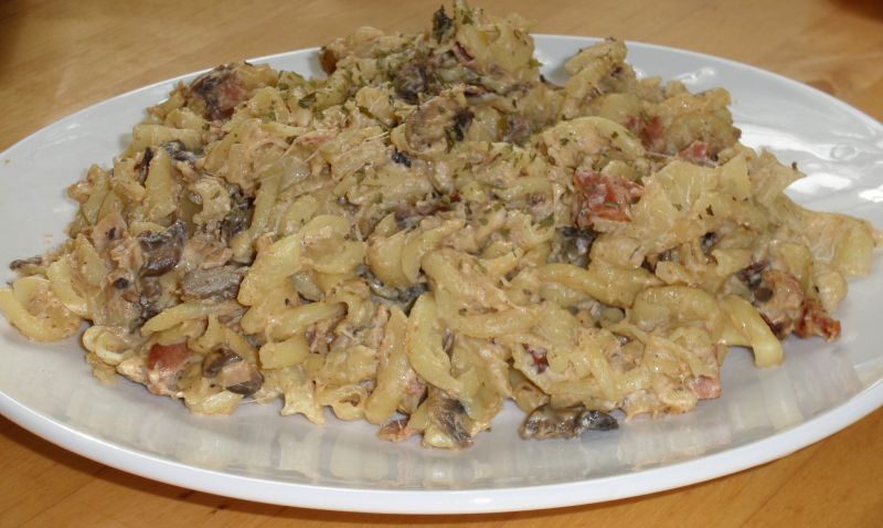 Makaron w serowym sosie