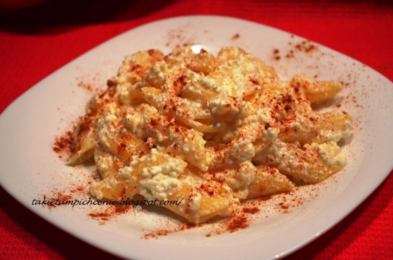 Makaron z białym serem 