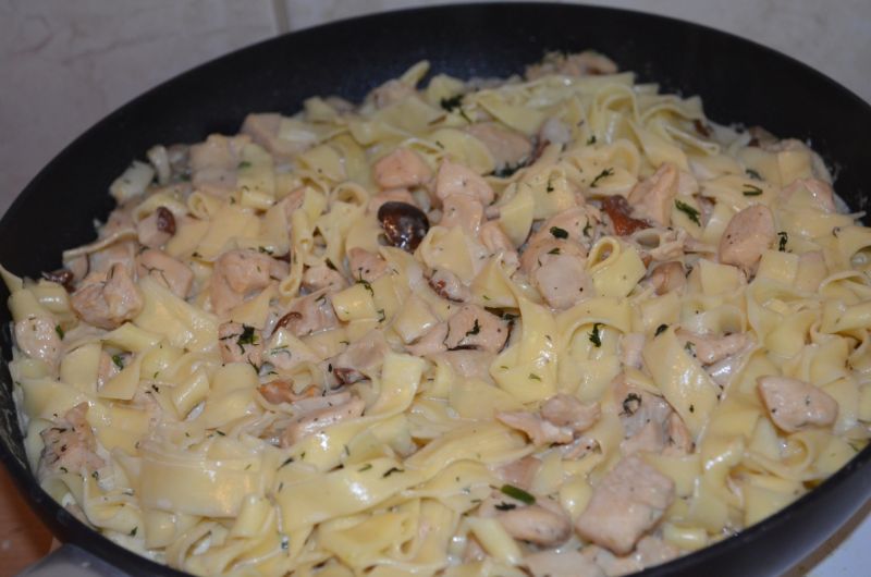 Makaron z borowikami 