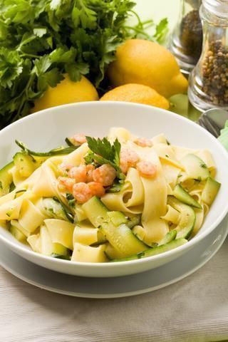 Makaron z krewetkami na Limoncello Makaron z krewetkami na Limoncello