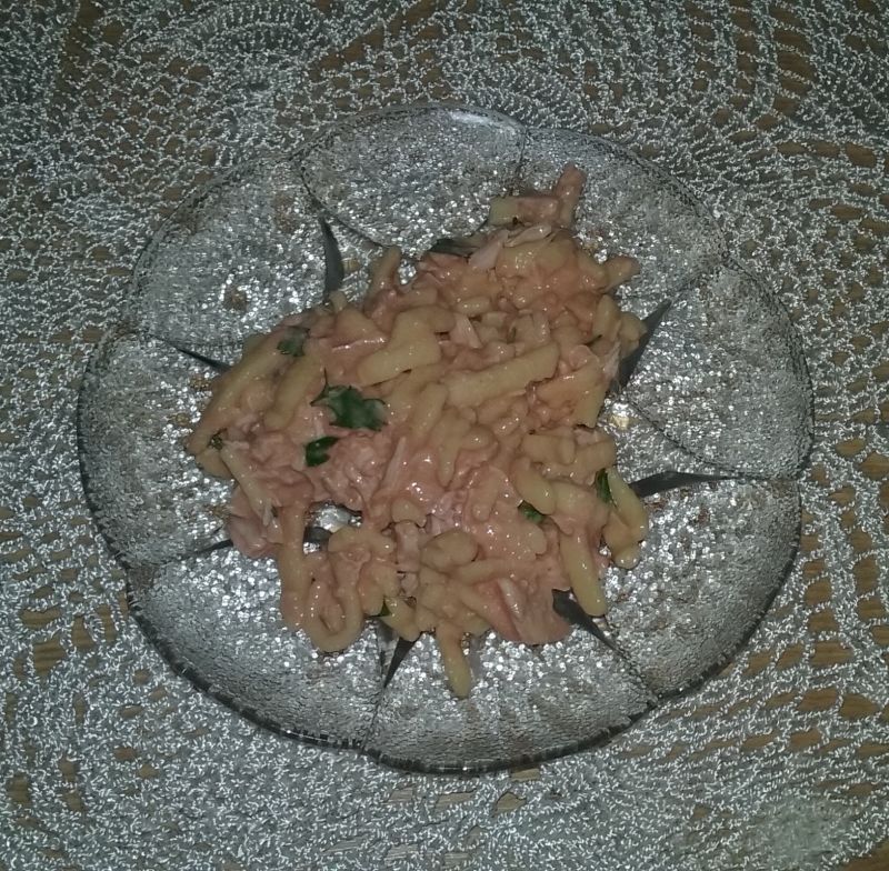 Makaron z kurczakiem i pietruszką dla dziecka