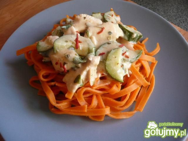 Makaron z kurczakiem w sosie serowym 3 Makaron z kurczakiem w sosie serowym 3