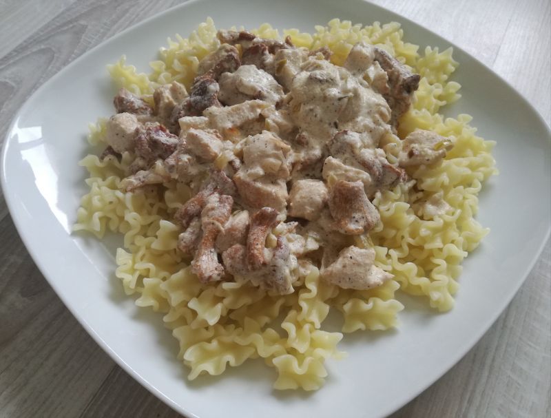 Makaron z kurkami Makaron z kurkami