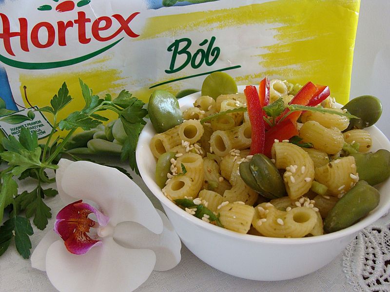 Makaron z pesto z bobu Makaron z pesto z bobu