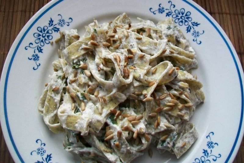 Makaron z ricottą i migdałami Makaron z ricottą i migdałami