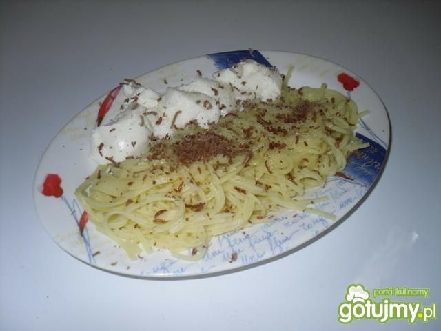 Makaron z serem i czekoladą 