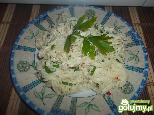 Makaron z serkiem śmietankowym