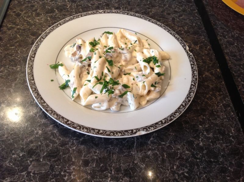 Makaron z serkiem topionem;) Makaron z serkiem topionem;)