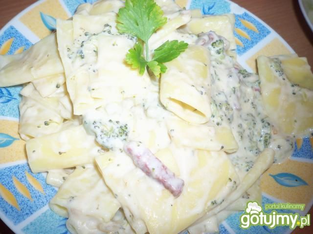 Makaron z sosem brokułowo-serowym  Makaron z sosem brokułowo-serowym