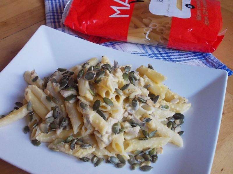 Makaron z sosem dyniowym Makaron z sosem dyniowym