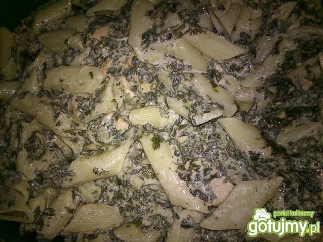 Makaron z sosem jogurtowo- szpinakowym Makaron z sosem jogurtowo- szpinakowym