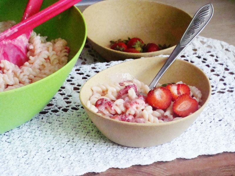 Makaron z truskawkami  Makaron z truskawkami