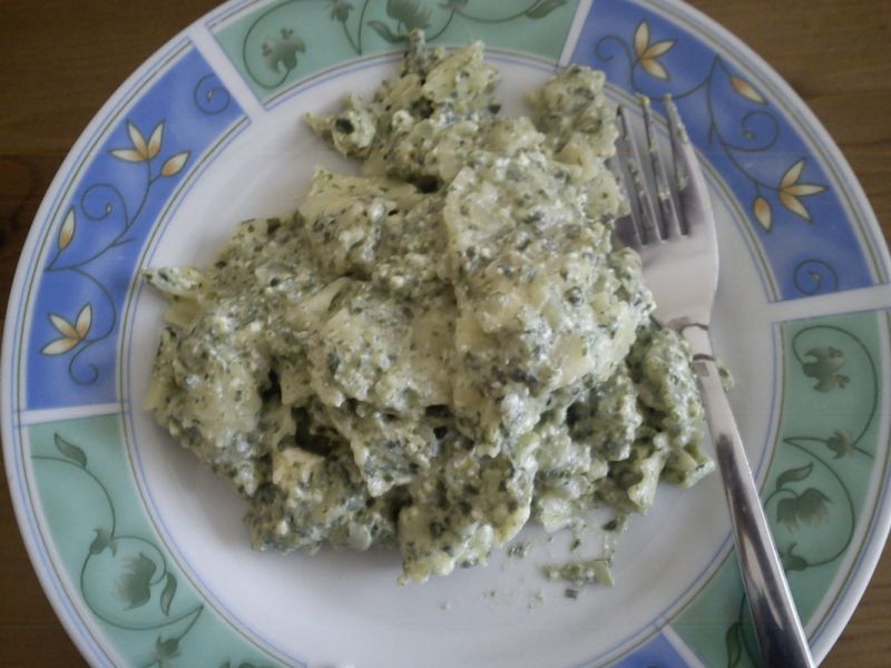 Makaron ze szpinakiem  Makaron ze szpinakiem