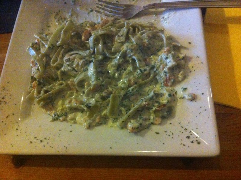 Makaron ze szpinakiem 