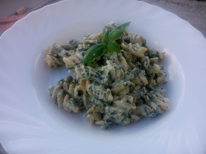 Makaron ze szpinakiem