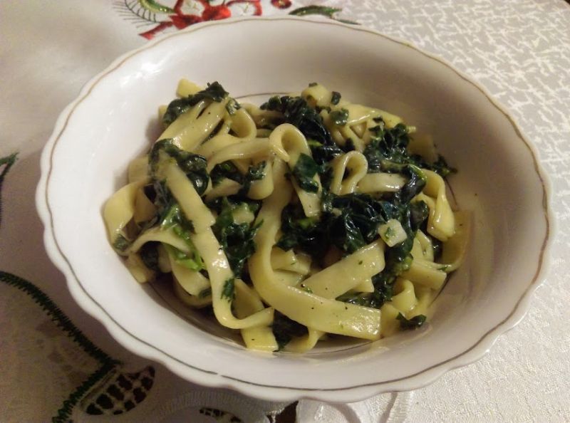 Makaron ze szpinakiem