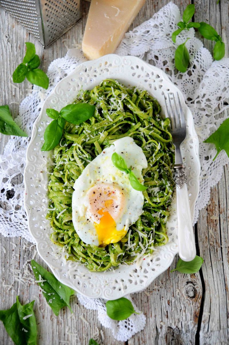 Makaron ze szpinakowym pesto  Makaron ze szpinakowym pesto
