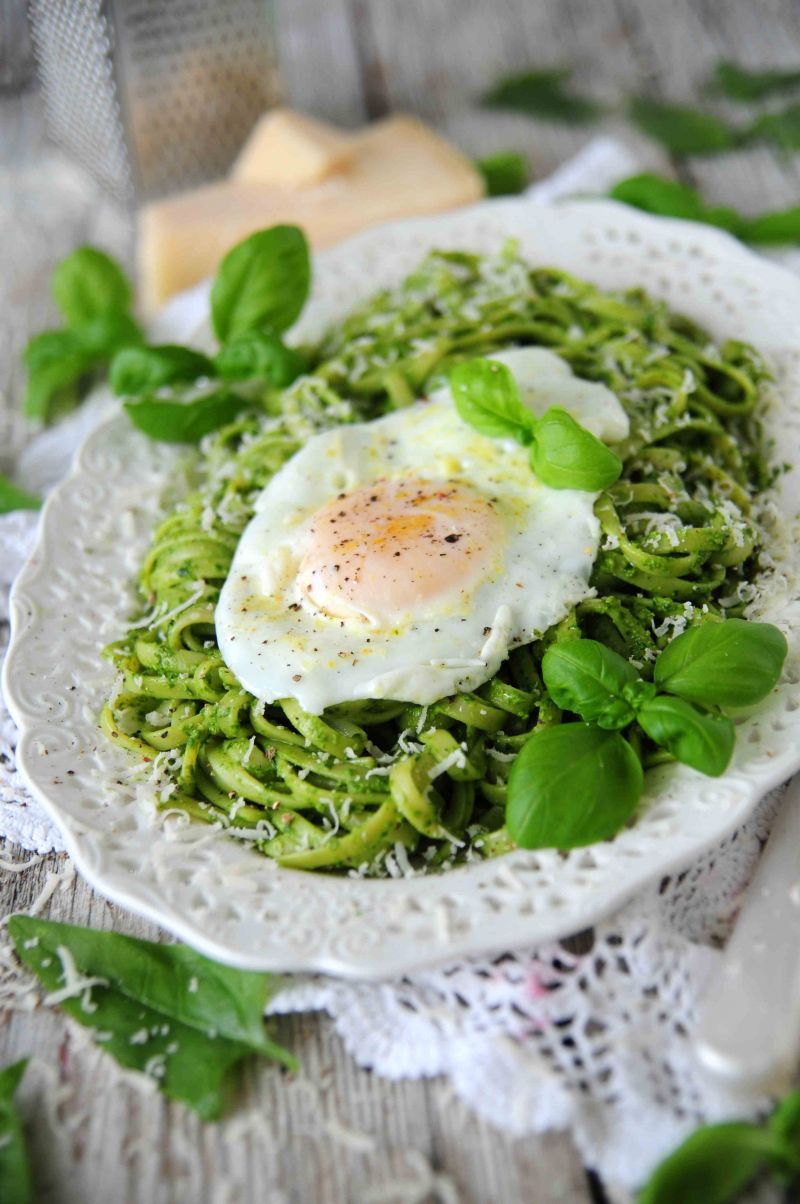 Makaron ze szpinakowym pesto  Makaron ze szpinakowym pesto