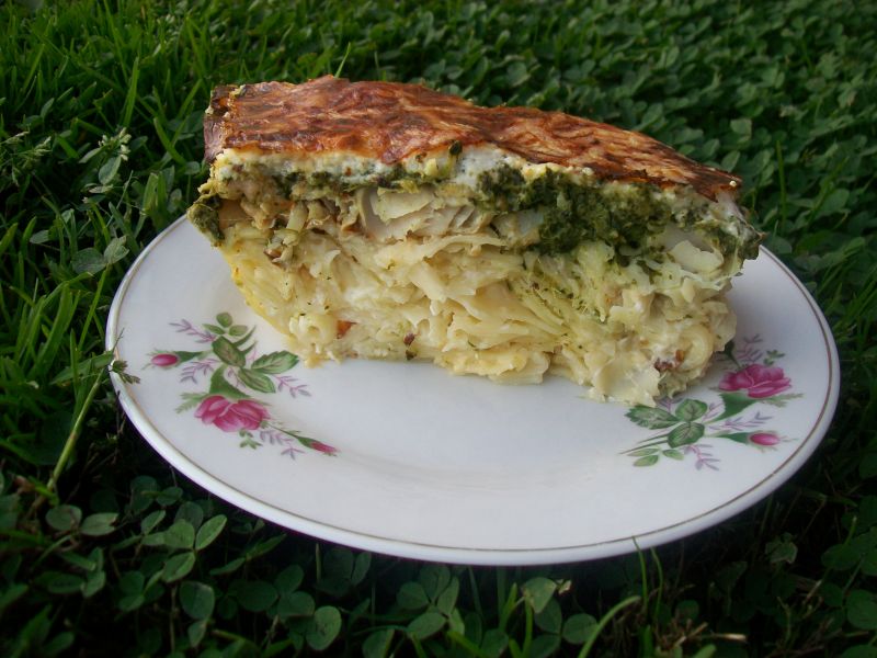 Makaronowa zapiekanka z rybą i szpinakiem Makaronowa zapiekanka z rybą i szpinakiem