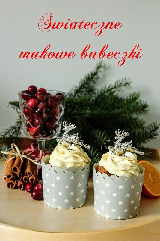 Makowe babeczki z kremem Bailey's Makowe babeczki z kremem Bailey's