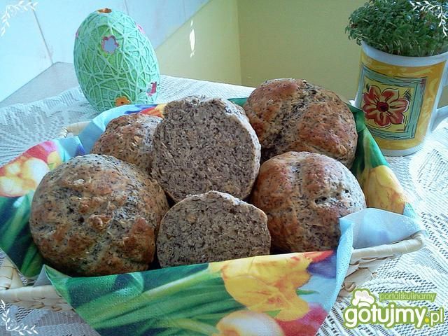 Makowe bułeczki z płatkami owsianymi  Makowe bułeczki z płatkami owsianymi