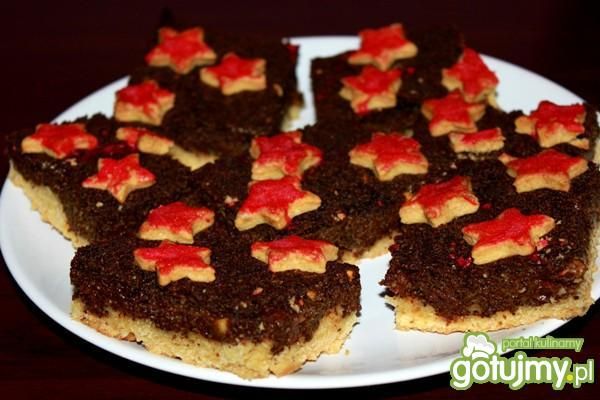 Makowiec w  różowe gwiazdki 