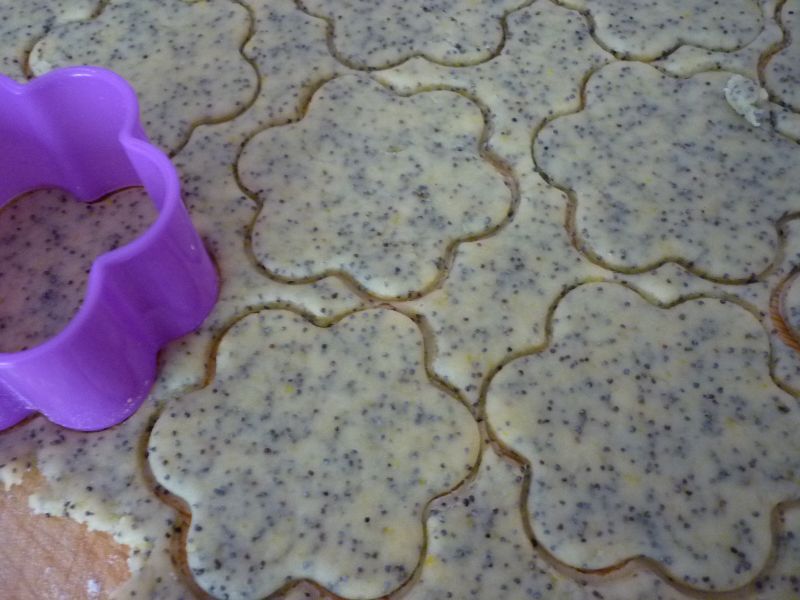 Makowo-migdałowe ciasteczka ze śliwkami