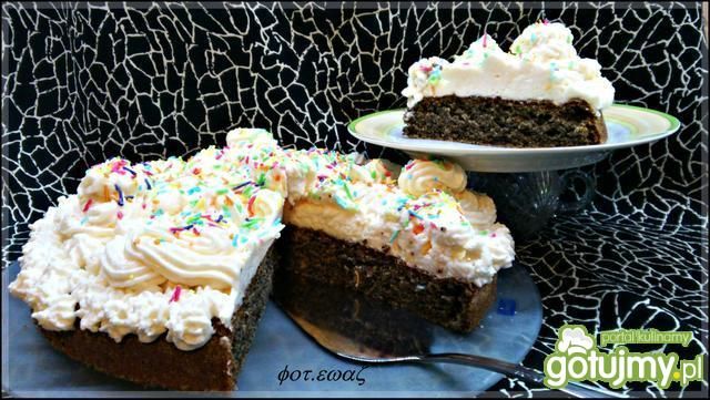 Makowo śmietanowy torcik