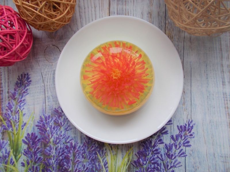 Małe serniczki z kwiatami 3d w galaretce