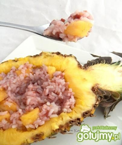 Malinowy ryż z ananasem Malinowy ryż z ananasem