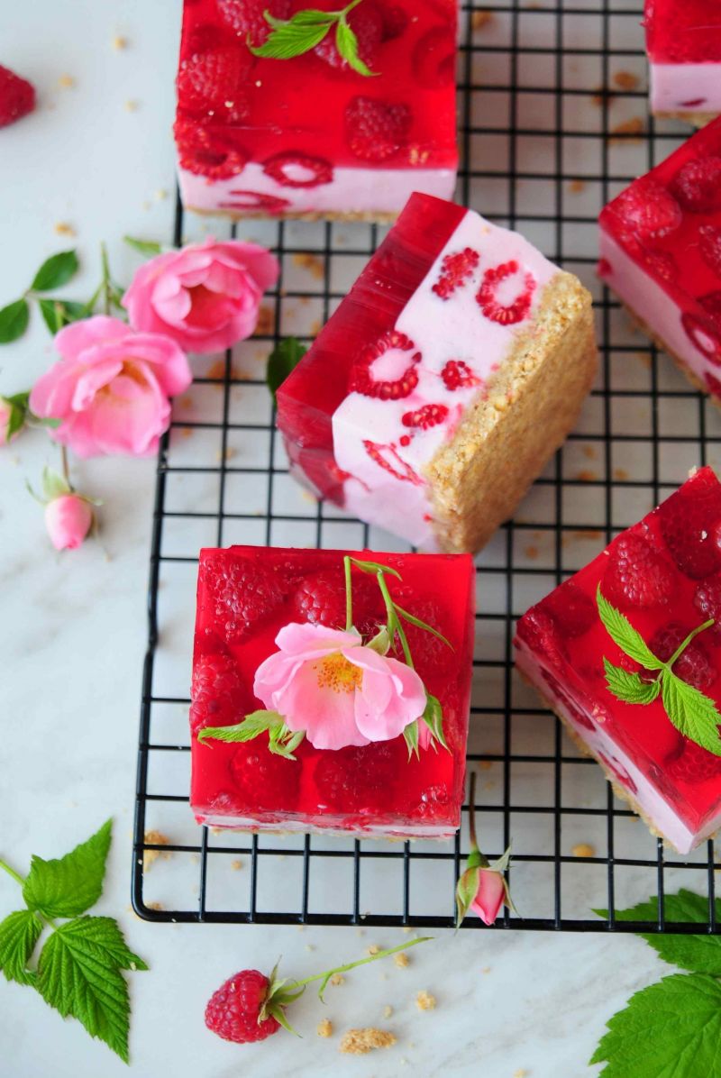 Malinowy torcik na zimno 