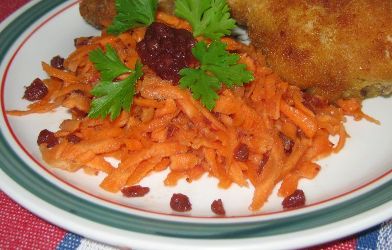 Marchew z borówkowo jabłkowym musem