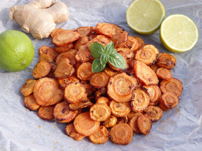 Marchewka pieczona z limonką i imbirem 