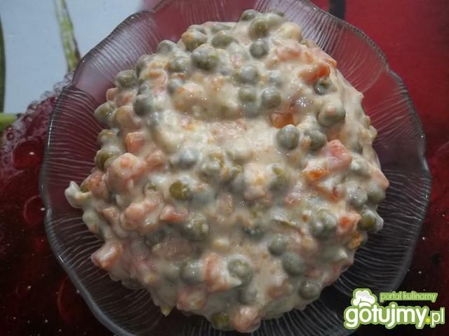 Marchewka z groszkiem i serkiem topionym Marchewka z groszkiem i serkiem topionym