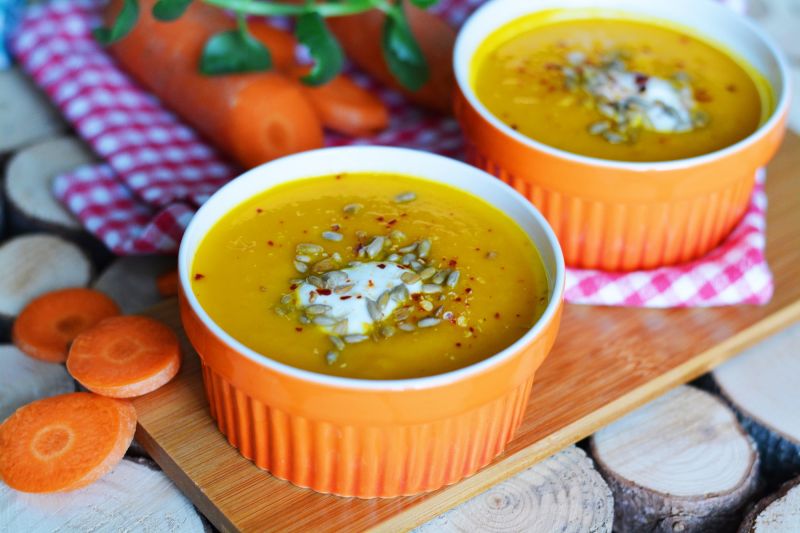 Marchewkowo – imbirowy krem z nutą pikanterii 