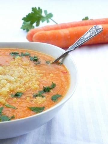 Marchewkowo - imbirowy krem z quinoa Marchewkowo - imbirowy krem z quinoa