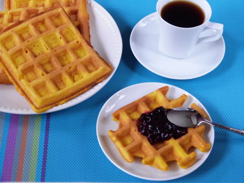 Marchewkowo-kokosowe gofry