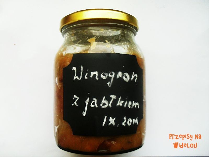 Marmolada winogron i jabłko Marmolada winogron i jabłko