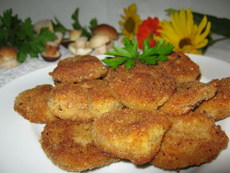 Maślaczki w panierce Maślaczki w panierce