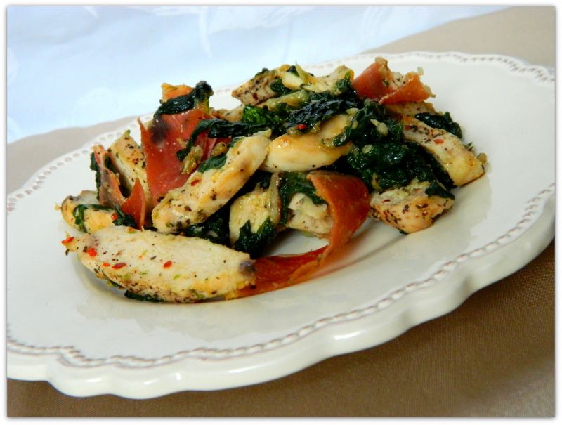 Maślany kurczak ze szpinakiem Maślany kurczak ze szpinakiem