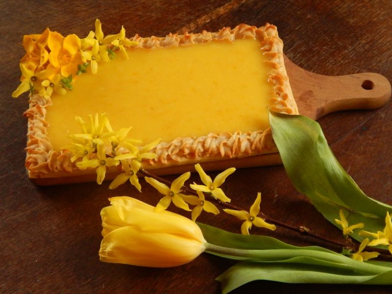 Mazurek cytrynowo-szafranowy