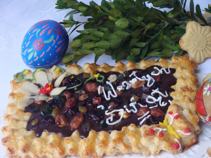 Mazurek czekoladowo-bakaliowy