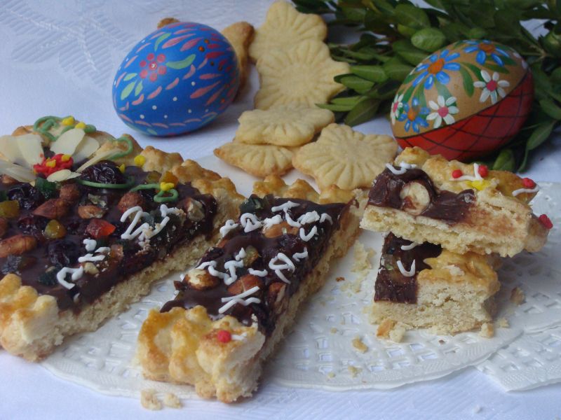 Mazurek czekoladowo-bakaliowy