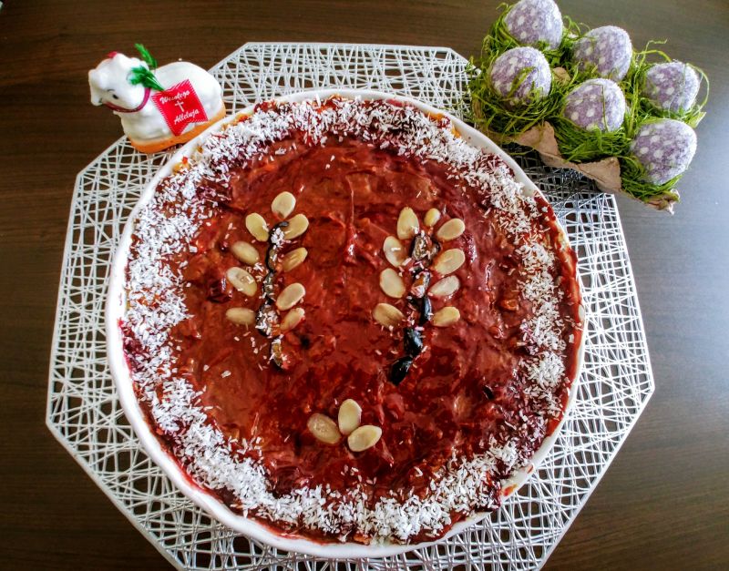 Mazurek kajmakowo - wiśniowy