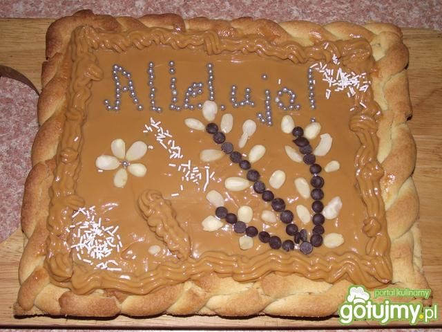 Mazurek kajmakowy z powidłami śliwkowymi Mazurek kajmakowy z powidłami śliwkowymi