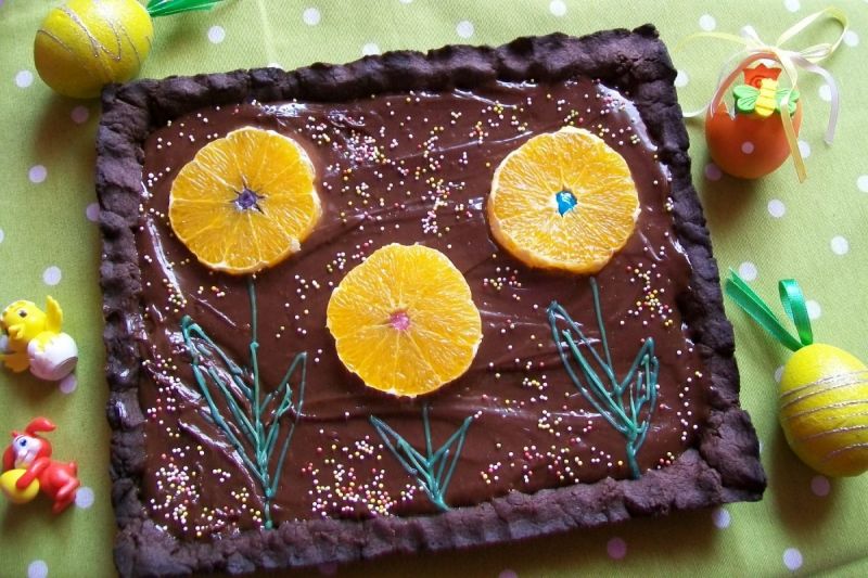 Mazurek orzechowo-czekoladowy Mazurek orzechowo-czekoladowy