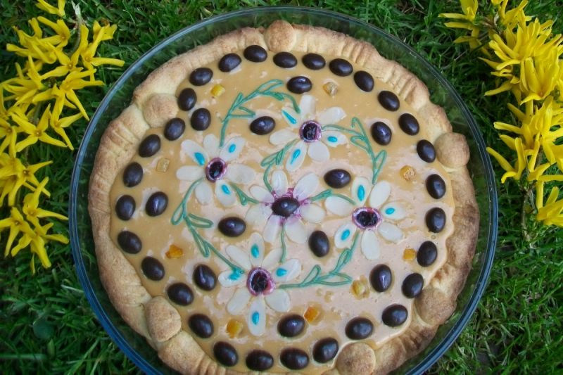 Mazurek z jasną masą waniliową