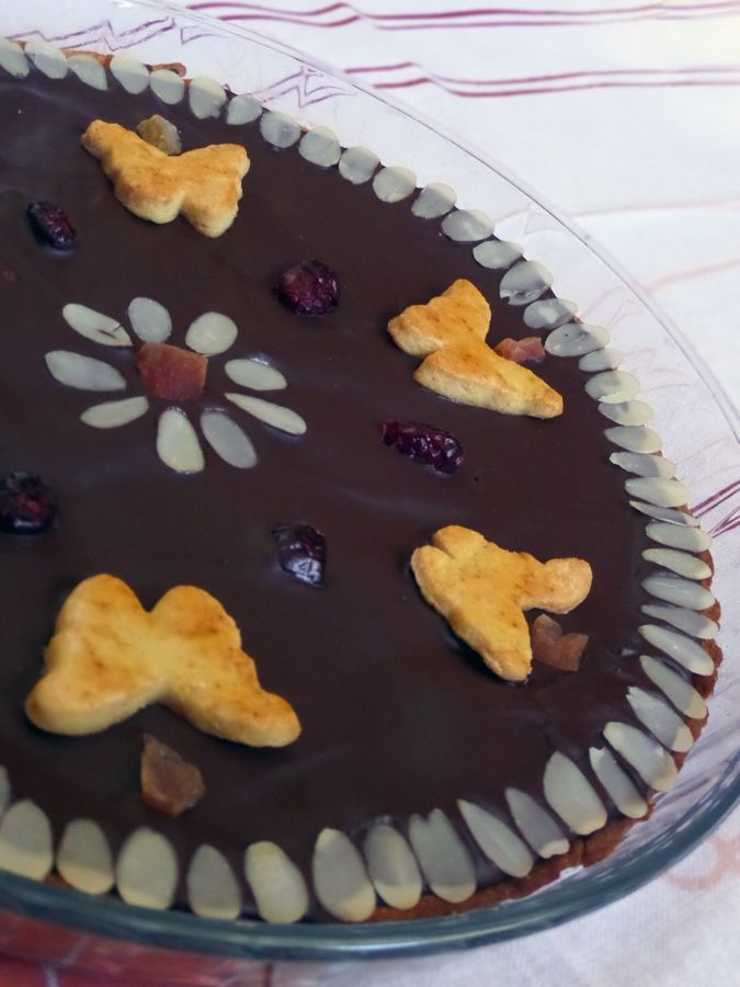 Mazurek z konfiturą i gorzką czekoladą Mazurek z konfiturą i gorzką czekoladą